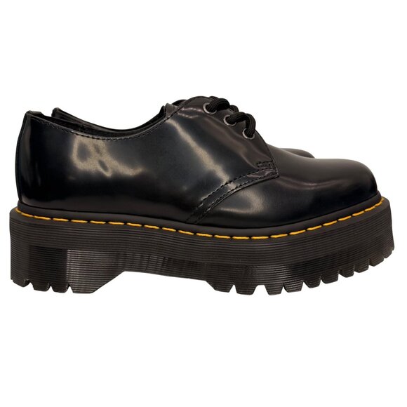 Dr. Martens Shoes - Dr. Martens Quad Black Leather Platform Derby shoes 1461 Unisex M 8 / W 9